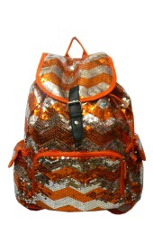 Sequin Backpack-ZIQ2929L#ORANGE